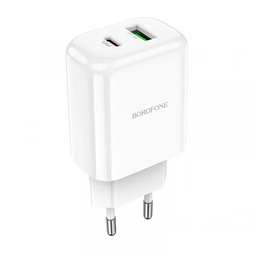 Зарядний пристрій блок швидкого заряджання Borofone BN4 Potential PD 20 W 2 USB QC 3.0 - фото 2