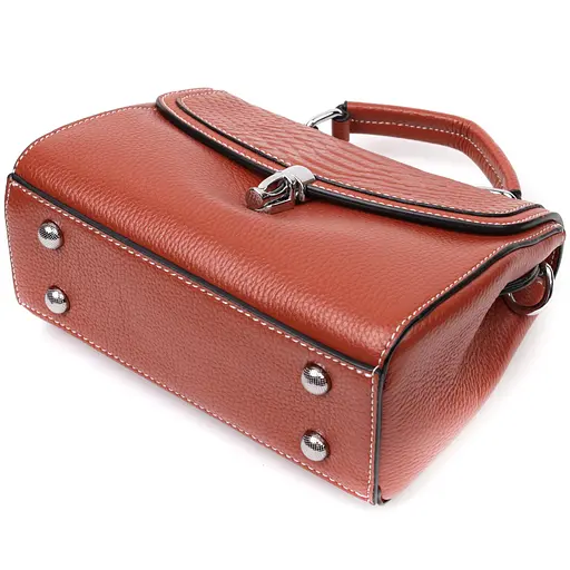 Сумка Vintage из натуральной кожи с защелкой 19х15х9 см sum0029040 - фото 5