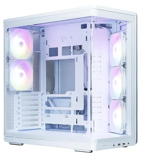 Корпус Zalman P60 Tempered Glass без БЖ White (P60WHITE) - фото 1