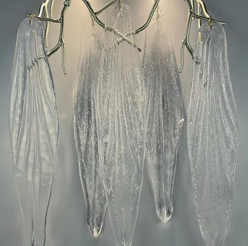 Бра з фактурними пелюстками в корпусі сатин-нікель Line F Арт. WB 5052/2P SN  - фото 2