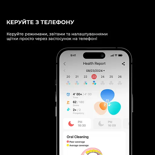 Електрична зубна щітка Oclean X Ultra 20 Electric Toothbrush Black - фото 5