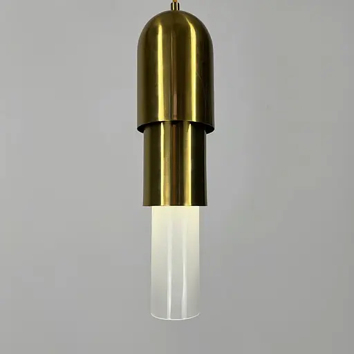 Підвісний світильник з латунним металевим та скляним плафоном | Line F | Арт. AA463/1 AB - фото 3