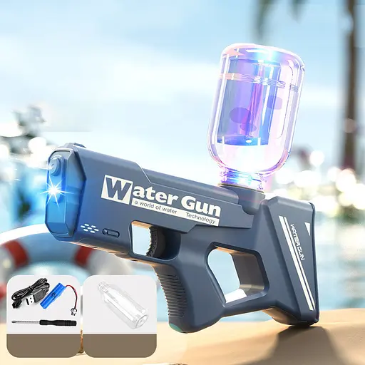 Водяний пістолет Water Gun 8001 (200ml) (3xAA не входят у комплект) Dark Blue - фото 2