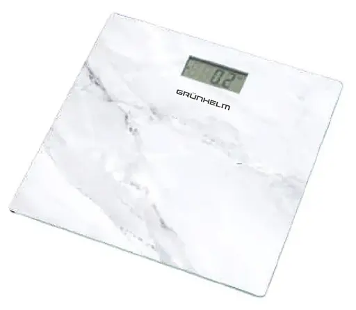 Напольные электронные весы бытовые Grunhelm BES-MAR стеклянные весы Белый мрамор 180 кг - фото 3
