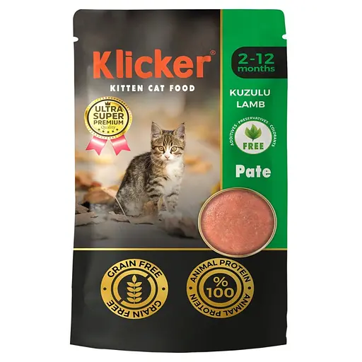 Вологий корм Hermos Klicker Паштет для кошенят з ягням 85 г