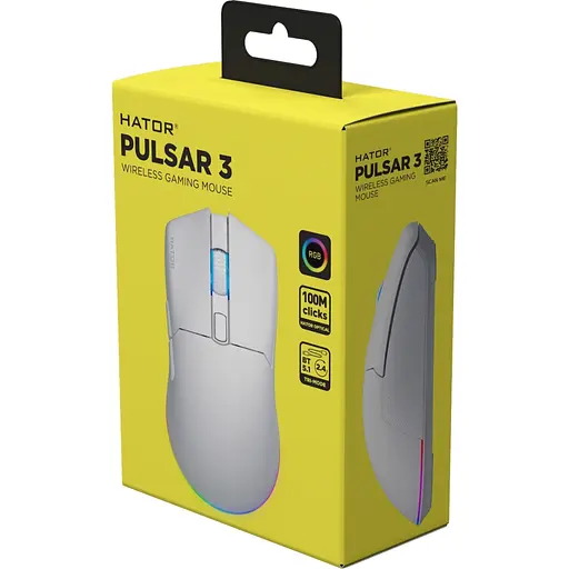 Мышка Hator Pulsar 3 Wireless White (HTM631) - фото 6