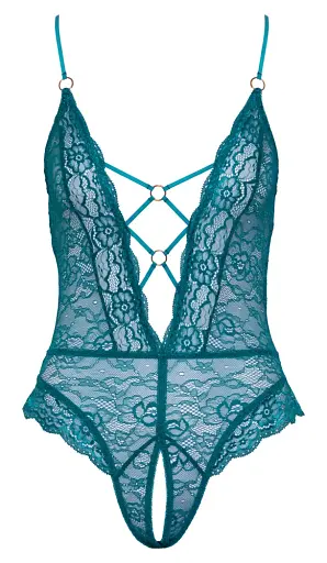 Боді Cottelli Lingerie Ouvert M (бірюзовий) - фото 6