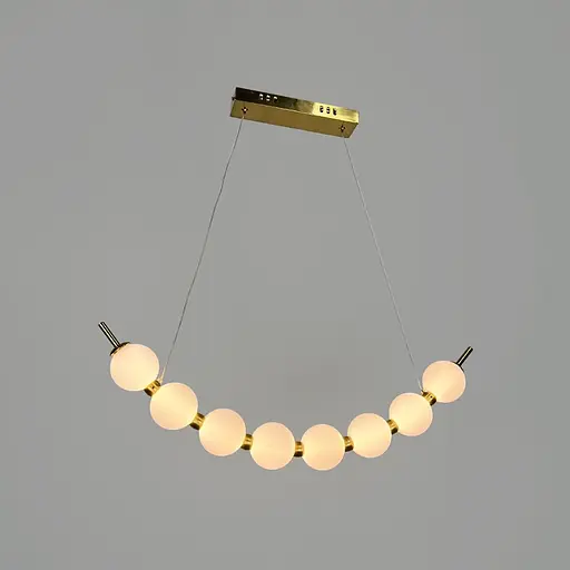 Світлодіодна дугова люстра PEARLIES на 8 білих кульок довжиною 66 см | Line F | Арт. SG45-660 AB - фото 4