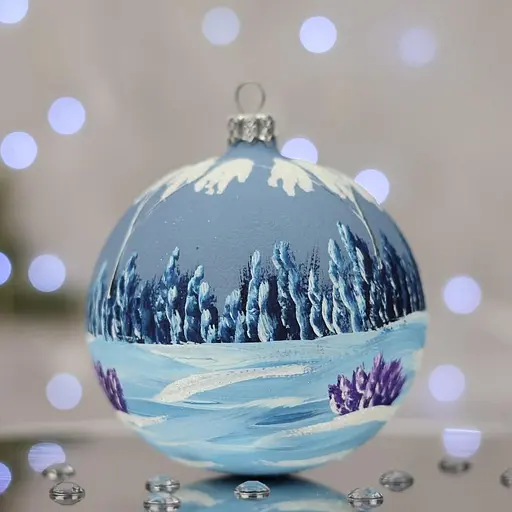 Ялинкова прикраса Санта Шоп Пейзаж симфонія №16 скло (4820001005363) - фото 3