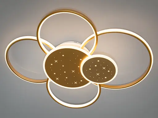 Потолочная люстра Diasha 2448GDIM золото с пультом 115Вт. - фото 3