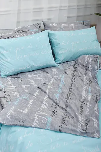 Комплект постільної білизни Moon&Star King Size 220x240 наволочки 2х50х70 Autograph Mind Бязь Gold Люкс - фото 6