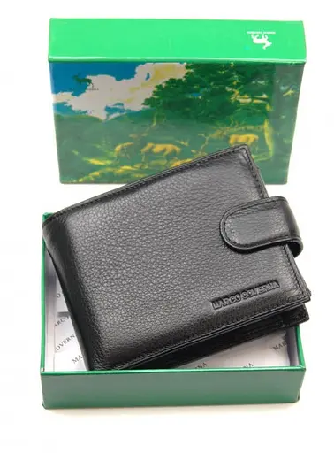 Мужской кожаный портмоне Marco Coverna 12.5х10х2.5 см acs0026390 - фото 6