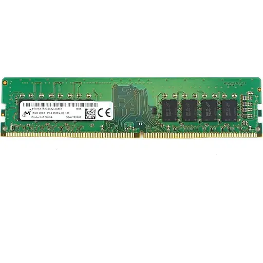 Оперативна пам'ять Micron DDR4 16GB 2666MHz 2Rx8 PC4-21300, non-ECC Unbuffered Б/В