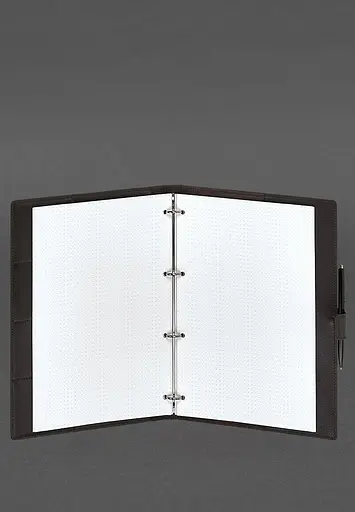 Кожаный блокнот А4 (софт-бук) 9.2 коричневый - фото 4