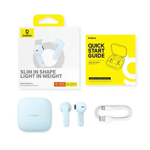 Наушники Baseus Bowie E16 True Wireless Earphones синие A00061900313-01 - фото 5