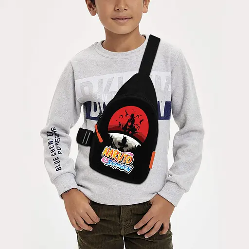 Сумка через плече дитяча Аніме Naruto 29х17 см сумка слінг для хлопчика (02044)