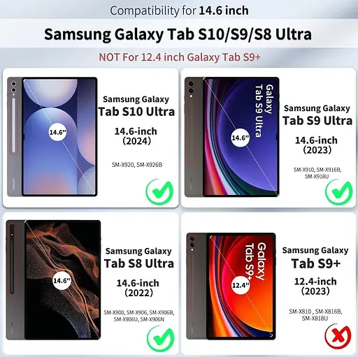 Чохол-клавіатура JADEMALL для Samsung Galaxy Tab S10 Ultra 14,6" 2024, бездротова Bluetooth-клавіатура з підсвічуванням та трекпад - фото 2