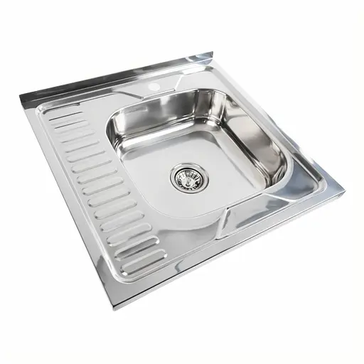 Кухонная мойка из нержавеющей стали Valeso полировка 6060 R (0,7/160 мм), Polish - фото 1