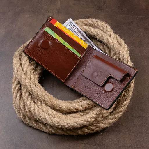 Мужской кожаный кошелек Grande Pelle 11х9х2.5 см acs0015932 - фото 10