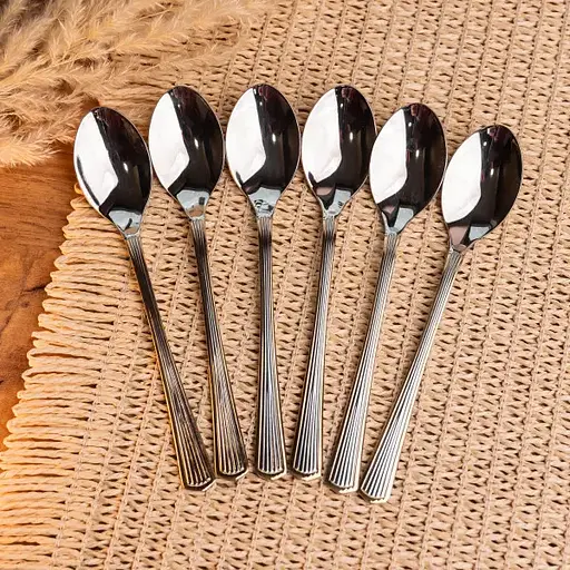 Набор столовых ложек Yiwu 6 штук из нержавеющей стали 21 см ложки столовая посуда нержавейка питание HP-16978-01 - фото 2