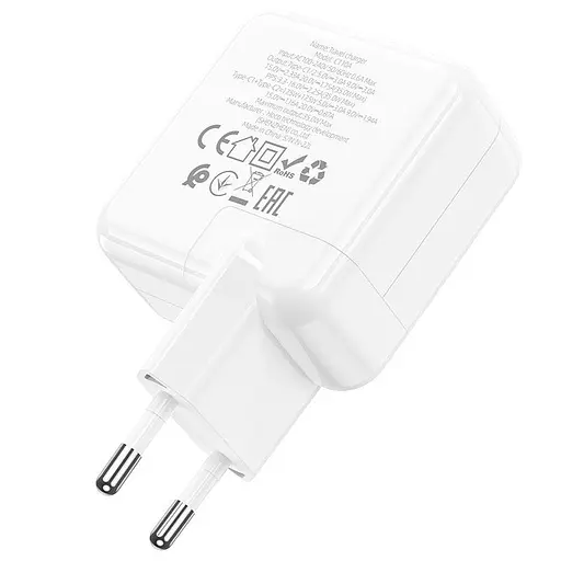 Зарядний пристрій Hoco C110A Lucky 35 W 2 виходи порти USB-C - фото 4