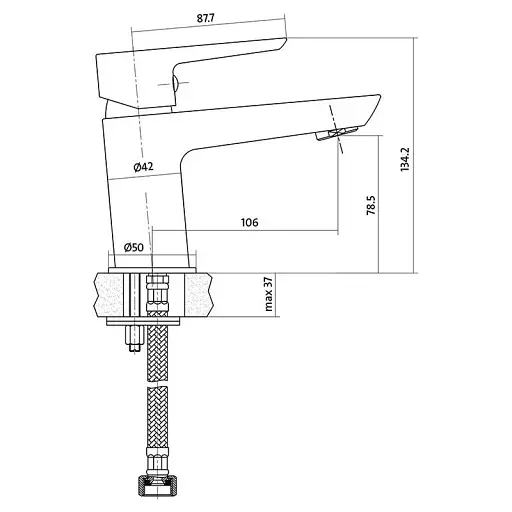 Змішувач для умивальника Cersanit Mille S951-221 одноважільний Хром 30412 - фото 3