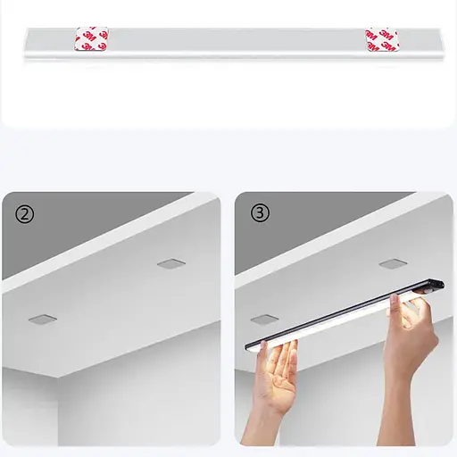 Сенсорний світильник LED з датчиком руху MZ-L1803 (35*11,5*600mm) Black - фото 4