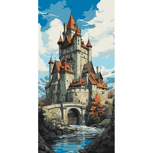 Картина по номерам "Сказочный замок" 11067-AC 40x80 см