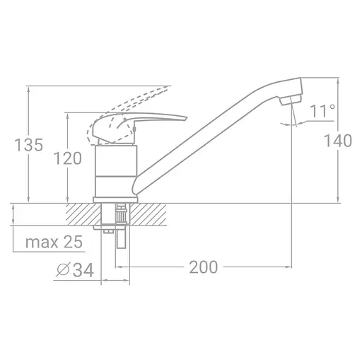 Змішувач для кухні TAU TN-2B242C 9846110 - фото 2