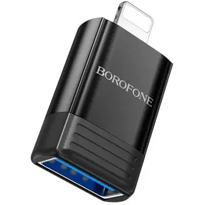 Перехідник Borofone BV18 Lightning to USB 2.0 OTG чорний