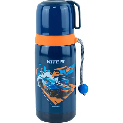 Термос Kite Hot Wheels 350 мл синьо-помаранчевий (HW24-301)