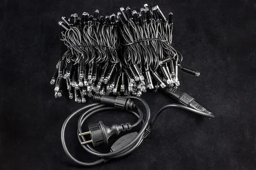 Гірлянда вулична на ялинку Нитка з мерехтінням 20 метрів Тепле світло 200 LED від мережі новорічна Laplandia (ww.01.7B.200.F+) - фото 2