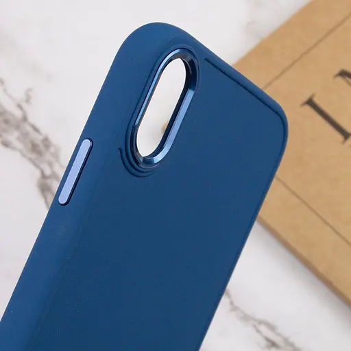 Чохол Epik TPU Bonbon Metal Style для Apple iPhone XS Max 6.5 Синій/Denim Blue - фото 5