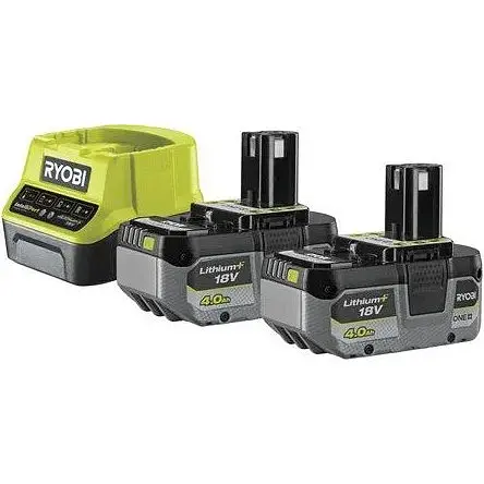 Набор RYOBI аккумулятор + зарядное устройство ONE+ RC18120-240X 18 В 2х4 Ач 5133005092 - фото 1