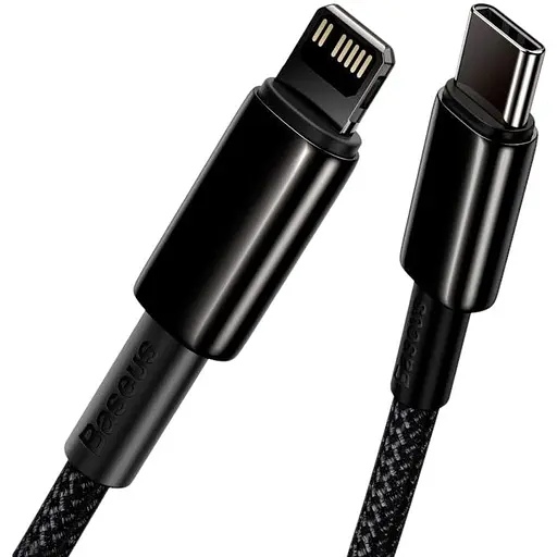 Кабель Baseus Tungsten Gold USB-C to Lightning 2m Black (CATLWJ-A01) [82115] - фото 3