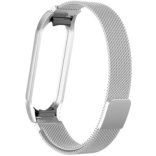 Ремешок Milanese Loop Design для Xiaomi Mi Band 7 White