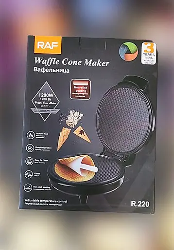 Вафельница для тонких вафель RAF R.220 1200 Вт с антипригарным покрытием - фото 3