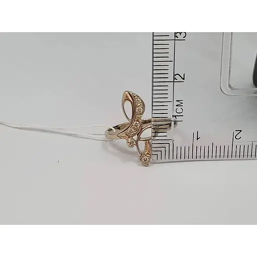 Золоте кільце Гаразд з діамантами. 3021988 17,5 - фото 4