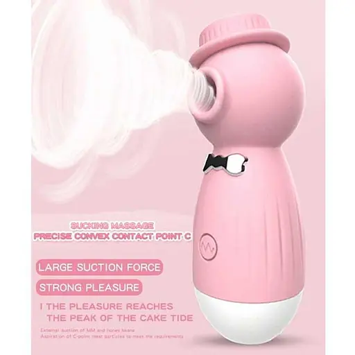 Кліторальний вакуумний вібратор в капелюшку Wo-sex Lilo USB - Рожевий - фото 2