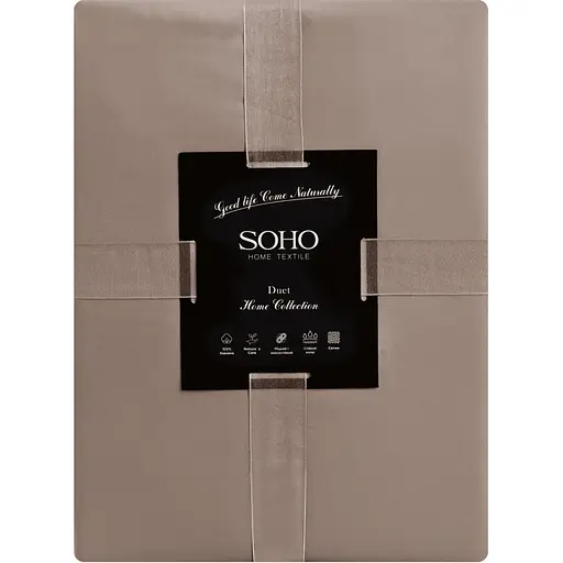 Комплект постельного белья Soho Duet семейный Beige/Mocha (Семейный Duet 2шт-150*200 Beige/) - фото 3