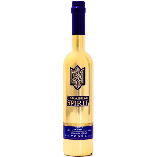 Водка Ukrainian Spirit Luxury 40% 0.7л в золотом оформлении