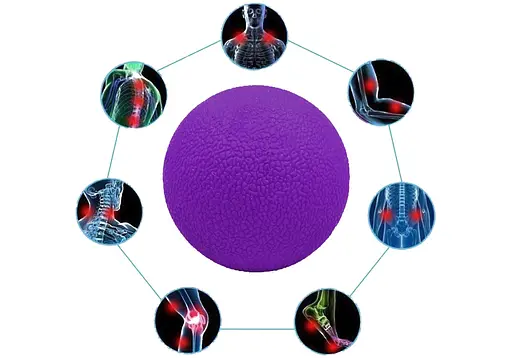 Массажный мячик EasyFit TPR 6 см фиолетовый (EF-2075-V) - фото 2