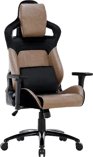 Геймерское кресло GT Racer черное с коричневым (X-2420 Black/Brown) - фото 2