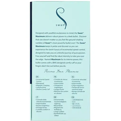 Вибропуля Swan Maximum + Comfy Cuff Blue - фото 10