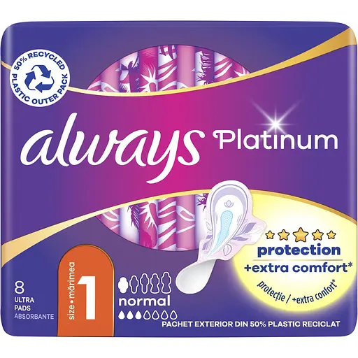 Гігієнічні прокладки Always Platinum Normal Single 16 шт.  (2 уп. х 8 шт.) - фото 3