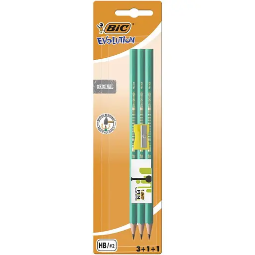 Уценка. Набор карандашей BIC Evolution с точилкой и ластиком (9420811)