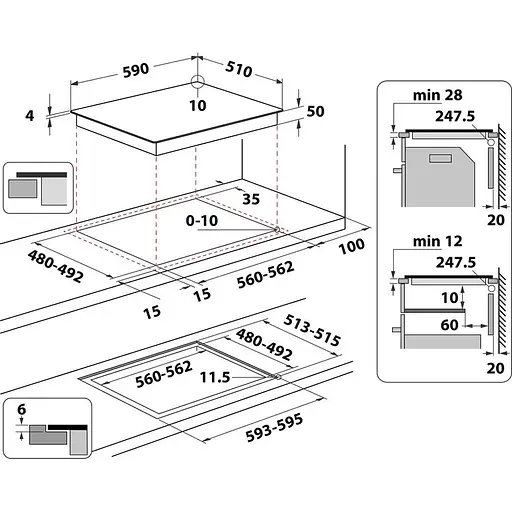 Варочная поверхность Whirlpool WLB4060CPNE индукционная [138084] - фото 4