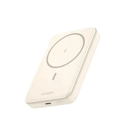 Магнитный Magsafe Повербанк Ugreen PB561 10000mAh 20W с беспроводной магнитной зарядкой для iPhone бежевый