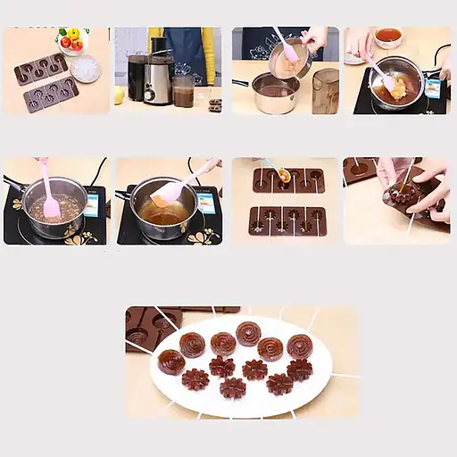 Силиконовая форма для леденцов и конфет на палочке "Звезда", Kitchen Master Бирюзовый 87458 - фото 6