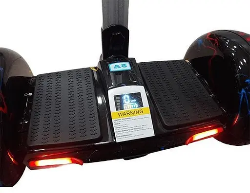 Гироскутер-сигвей с ручкой Smart Balance A8 Premium 10.5" Черный с молниями - фото 8